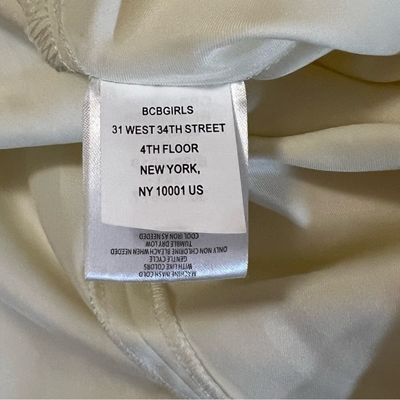 BCBG Girls Shantung Bodice Dress Winter White and Black Layered Tiered Tulle 12 - Picture 13 of 16